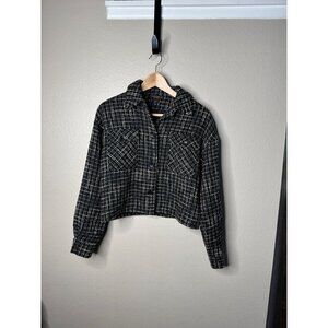 Christian‎ Siriano Women's Black Jacket Sz XS short jacket long sleeve collared
